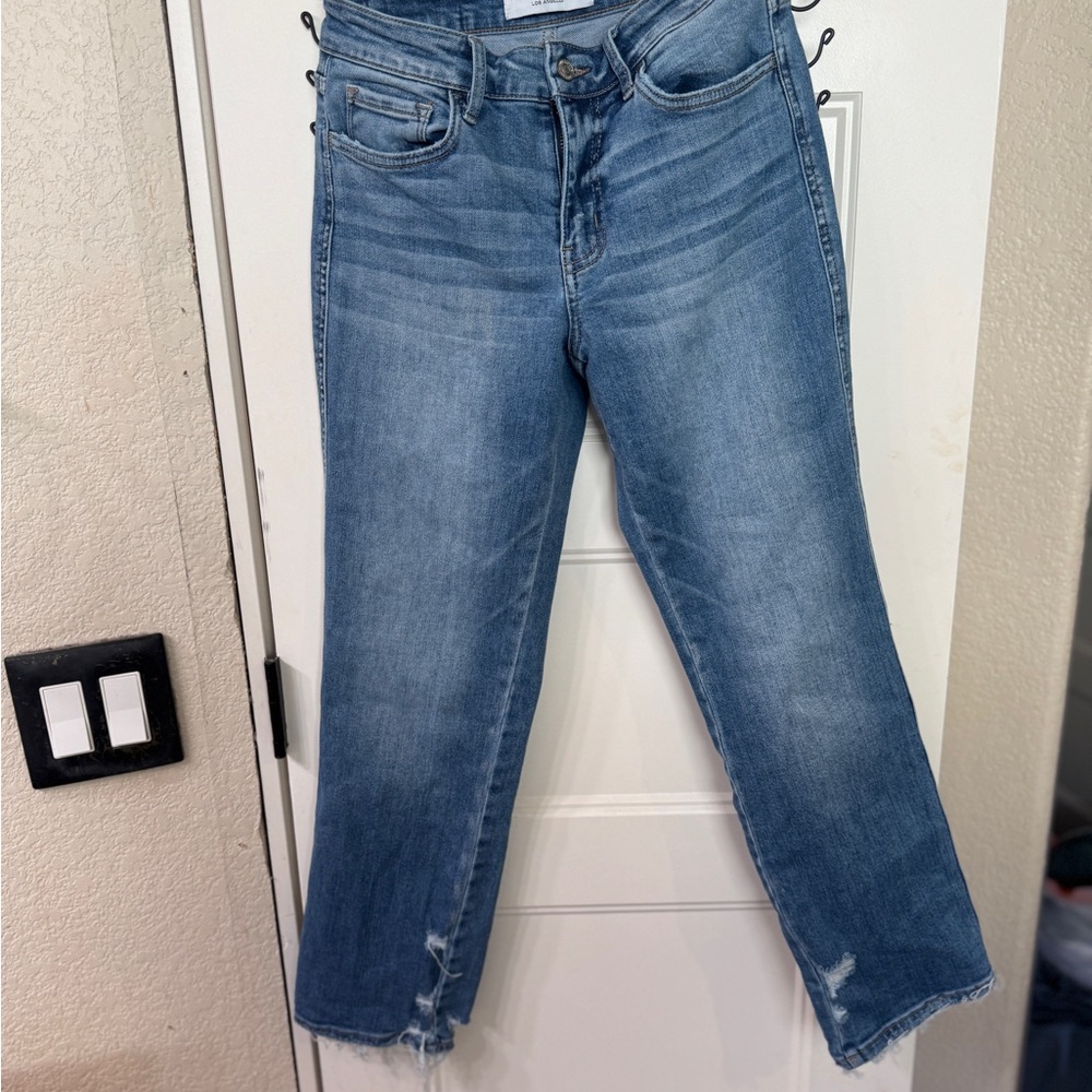 Flying Monkey Women's Light Blue Straight Leg Jeans